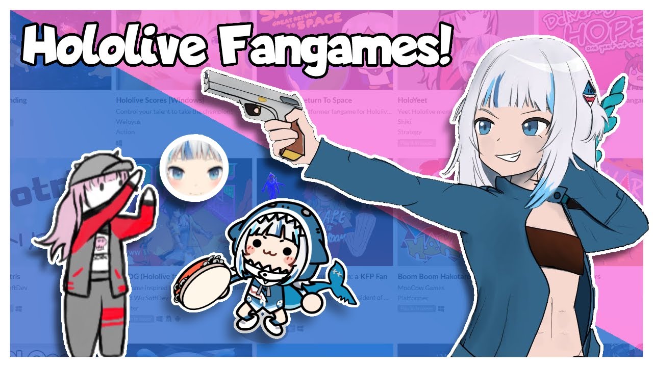 Playing CURSED Hololive Fangames! (FUNNY MOMENTS COMPILATION)