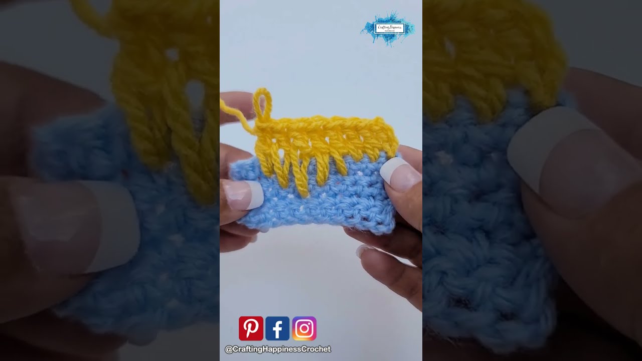 Learn How To Crochet - Long Double Crochet - Ldc (aka Extended Double Crochet - edc)