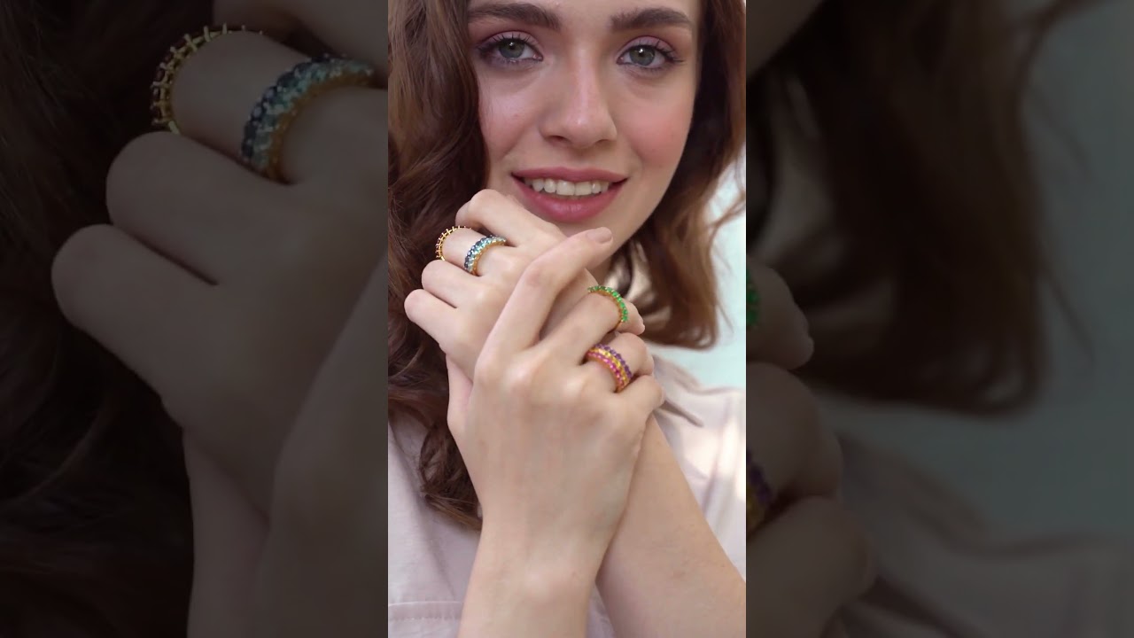 Styling with Color: Discover Colorful Colored Stack Rings by Zohra Jewellery 
