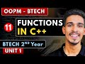 Lec 11 | Functions in C++ | OOPM | BTech 2nd Year