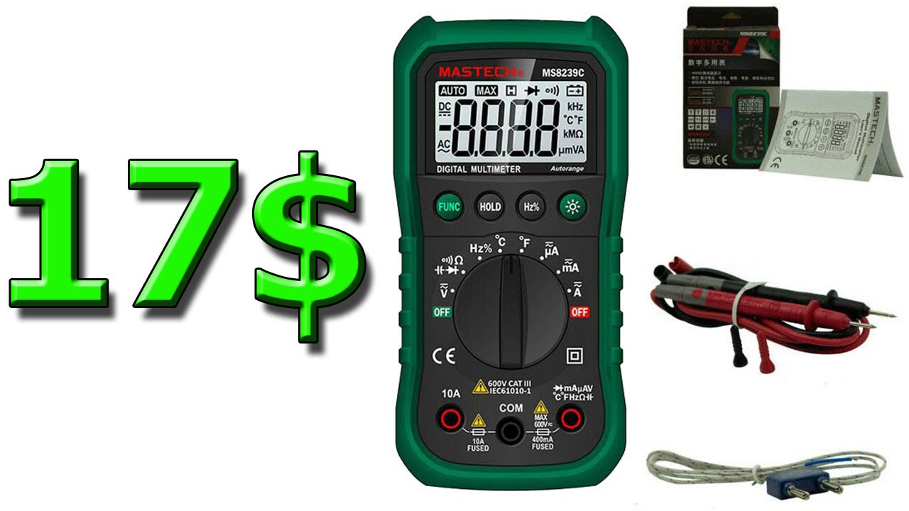 Мультиметр Mastech MS8239C из Китая с AliExpress - YouTube