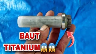 🔴MATERIAL GOLOK INI BAUT TITANIUM KENDMOTO GRADE 5 ANTI PANAS BERKELAS TINGGI😱😱