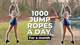 1000 Jump Ropes a Day for a Month // Challenge (realistic results)