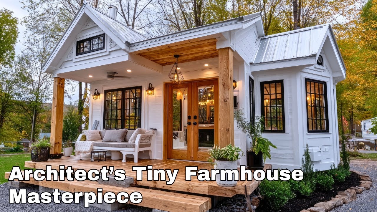 Farmhouse Style Tiny House Tour | Small Space Living with Luxury ...