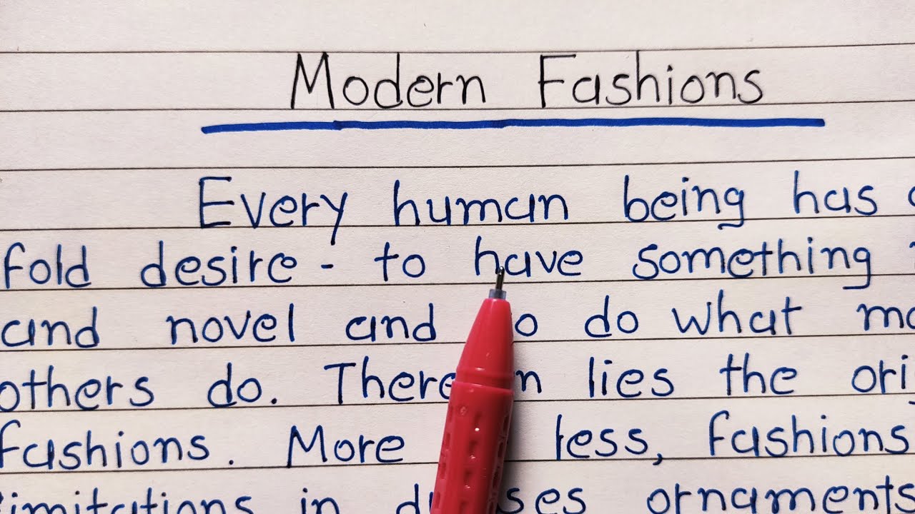 english short essay on fashion