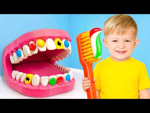 آدم وأمه يتعلمان عادات جيدة للأطفال