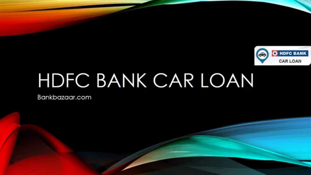 HDFC Bank Car Loan YouTube
