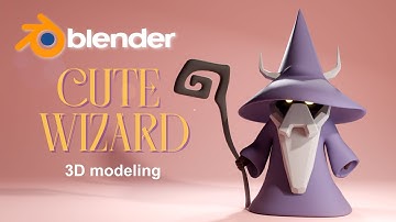 Blender Tutorial: Cute Wizard 3D Modeling for Beginners