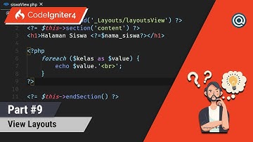 #9 Materi CodeIgniter 4 - View Layouts