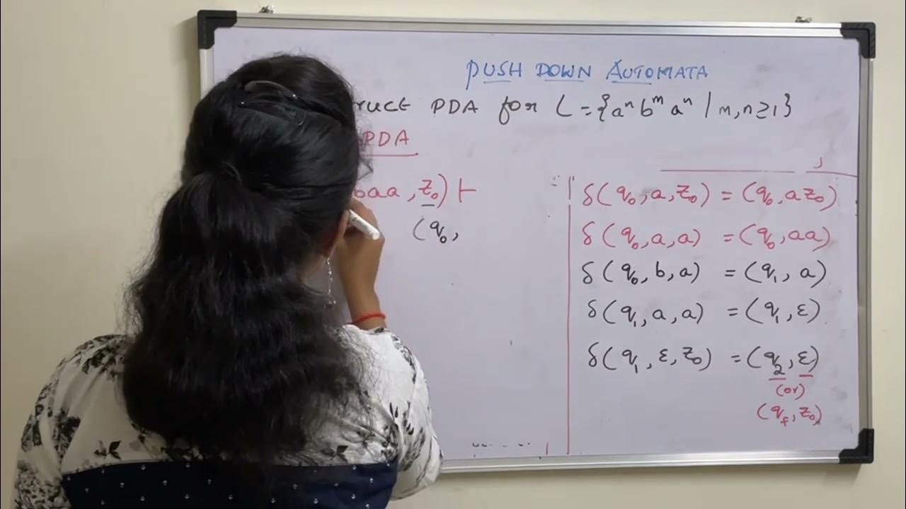 Lecture 83 Acceptance of PDA for L={a^n b^m a^n) YouTube