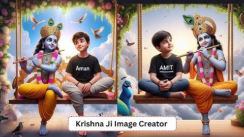 Krishna ji Name ai image creator | janmashtami ai name photo editing #ai #krishna