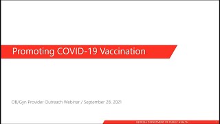OB/Gyn Provider Outreach Webinar