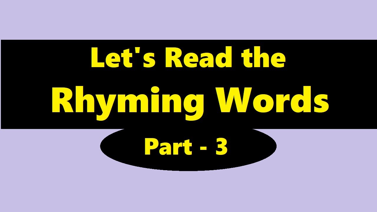 Rhyming Words with u Sound || Mishal's School - YouTube