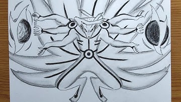 How to Draw Kurama Six Paths Sage Mode Full Body || Step By Step || Easy Anime Drawing Tutorial