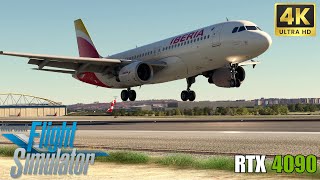 [RTX 4090] Iberia Fenix A320 CRT Displays Mod! | Madrid Landing | Ultra Realistic MSFS 2020 4K