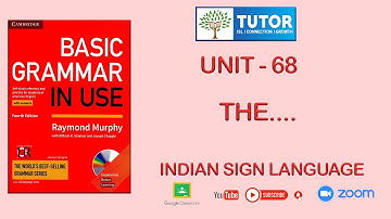 Basic Grammar in Use || Unit 68 || Indian Sign Language
