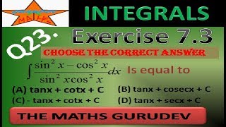 Question 23 Exercise 7.3, Class 12 Maths, Integrals, NCERT solutions by THE MATHS GURUDEV,EX7.3 Q23