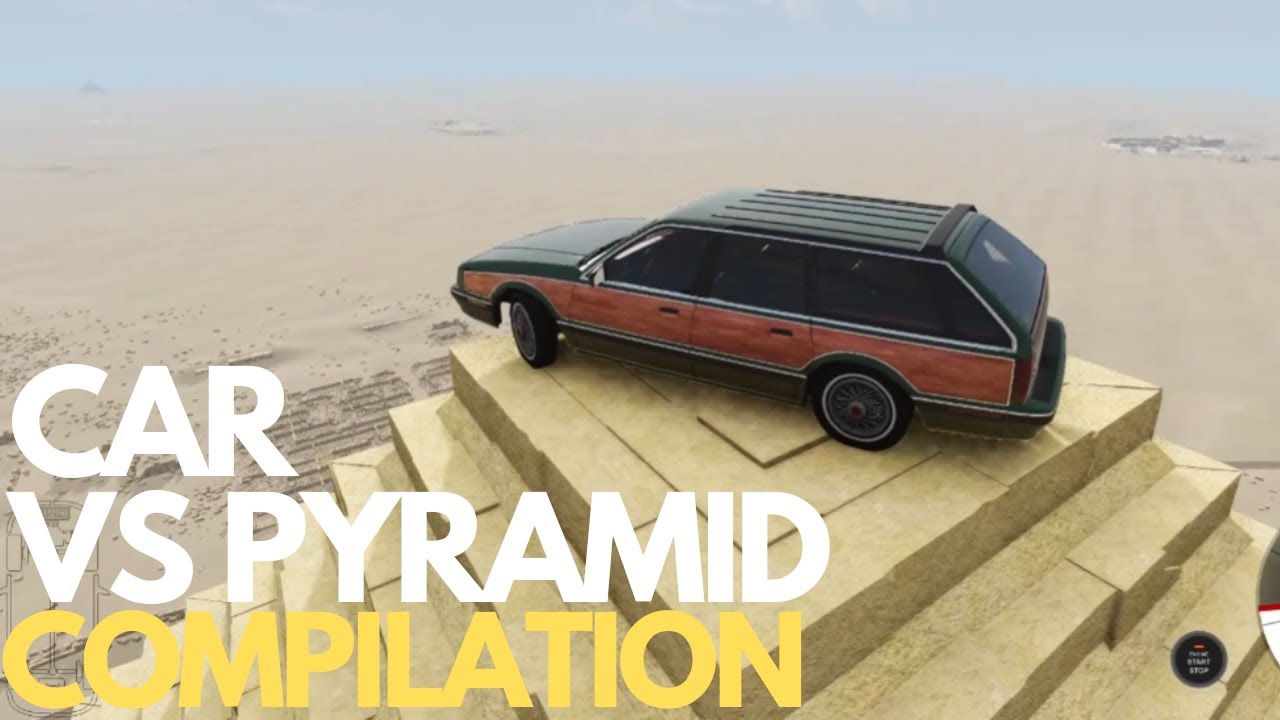 CAR vs PYRAMID crash roll smash some more - BeamNG.drive #crash # ...