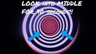 FUNNY! Hypnosis: Feel High ( request) LOOK into the MIDDLE!! for 90 seconds! :)