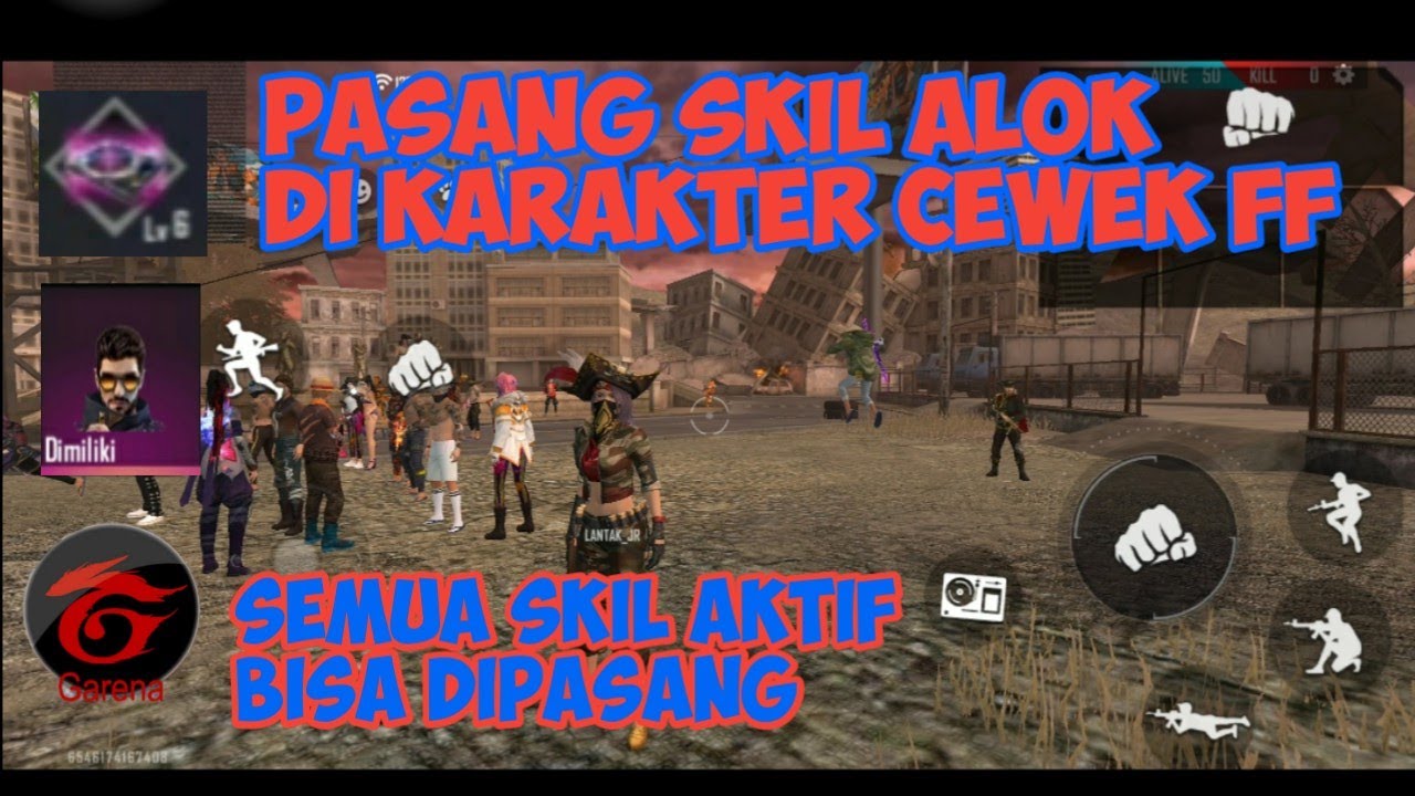 Cara Pasang Skill Alok Di karakter Cewek #Garena free fire ...