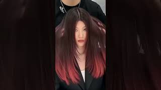 hair transformation red balayage hair color. how to create red balayage hair color #red #blue #viral