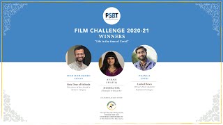 Film Challenge Conversation #7
Catch the winners of the PSBT Film Challenge 2020-21 - Pranjal Joshi and Syed Mohammed Afnan in conversation with Afrah Shafiq telling us why they made the films they did.
In 2020, the first year of lockdowns and Covid, the Public Service Broadcasting Trust, in partnership with the Foundation for Universal Responsibility of His Holiness The Dalai Lama, announced a Film Challenge. Amateur and professional filmmakers were invited to send in their creative interpretations of one of the most challenging moments we have collectively faced in living memory.
It was clear from the entries that the Covid experience had affected everyone - and what emerged were beautiful, poignant films that indicated the filmmakers ability to reflect deeply and compassionately on our shared experiences.
www.psbt.org | www.furhhdl.org
PSBT Film Challenge 2020-21
PSBT & Foundation for Universal Responsibility:
Rajiv Mehrotra – Managing Trustee
Film Challenge Director:
Aparna Sanyal
Team:
Purnima Mehta
Pranami Tamuli
Nabina Chakravarty
Shailendra Singh Rawat
Outreach Advisor:
Premendra Mazumdar
Social Media Promotion
Team Socio Sketch Media (Sunil Agrawal, Joey Pathak,
Iti Sharma, Nutan Baraik, Ankisha Rana, Srishti Millicent)
Himanshu Khaneja Film Challenge Conversation #7