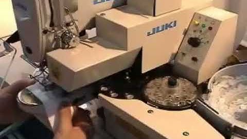 Juki LK-1903-BR35 Automatic Button Sewing Machine with Button Feeder.mp4