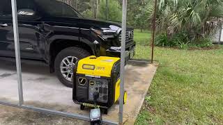 Champion 11000 watt generator running AC