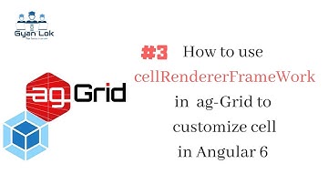 CellRendererFramework in Ag-Grid  Angular 6 | cell Render in Ag-Grid |  Custom cell in Ag-Grid