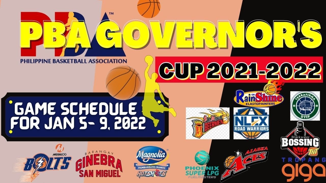 Pba Schedule Today PBA2021Governor'sCup Game Schedule for Jan 5 to