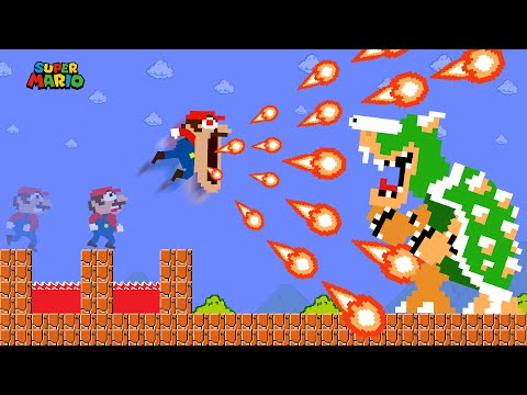 Super Mario: Mario Controls Big Mouth vs Bowser Calamity in Maze Mayhem! | Game Animation