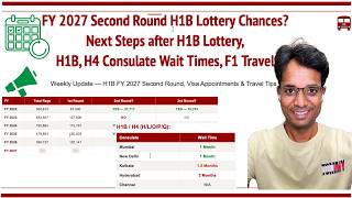 H1B 2027 Second Round Lottery? H1B, H4 Slots Update, Wait Times. F1 COS to H1B Tips | Weekly Roundup