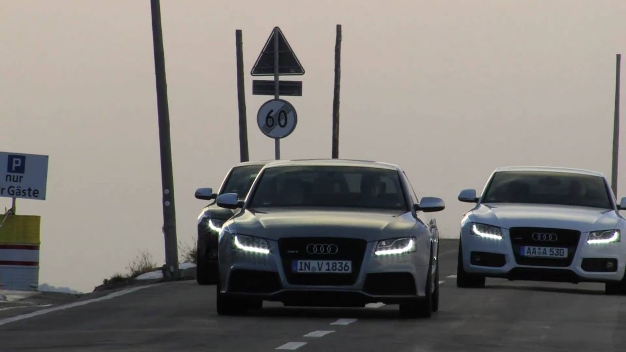 Driving the Audi RS5 in the alps (Full HD)