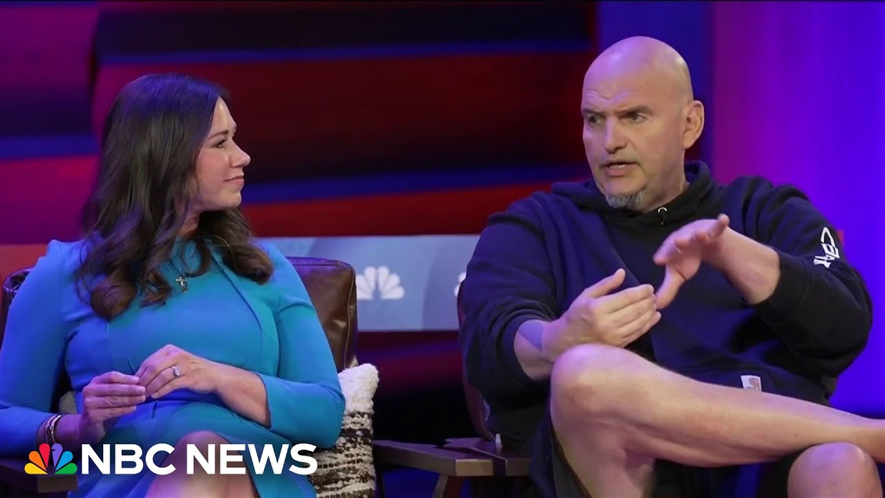 John Fetterman addresses party switch rumors and social media bills with Katie Britt