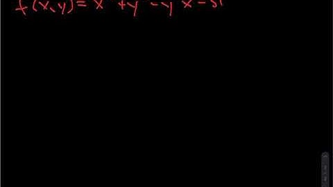 Locating and classifying critical points of a multi variable function.