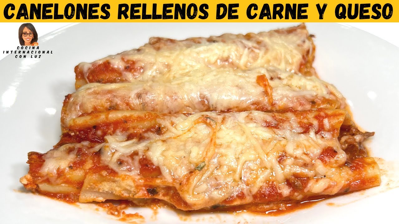 Cómo hacer CANELONES RELLENOS de CARNE MOLIDA con QUESOS ⎹ Cheese and ...
