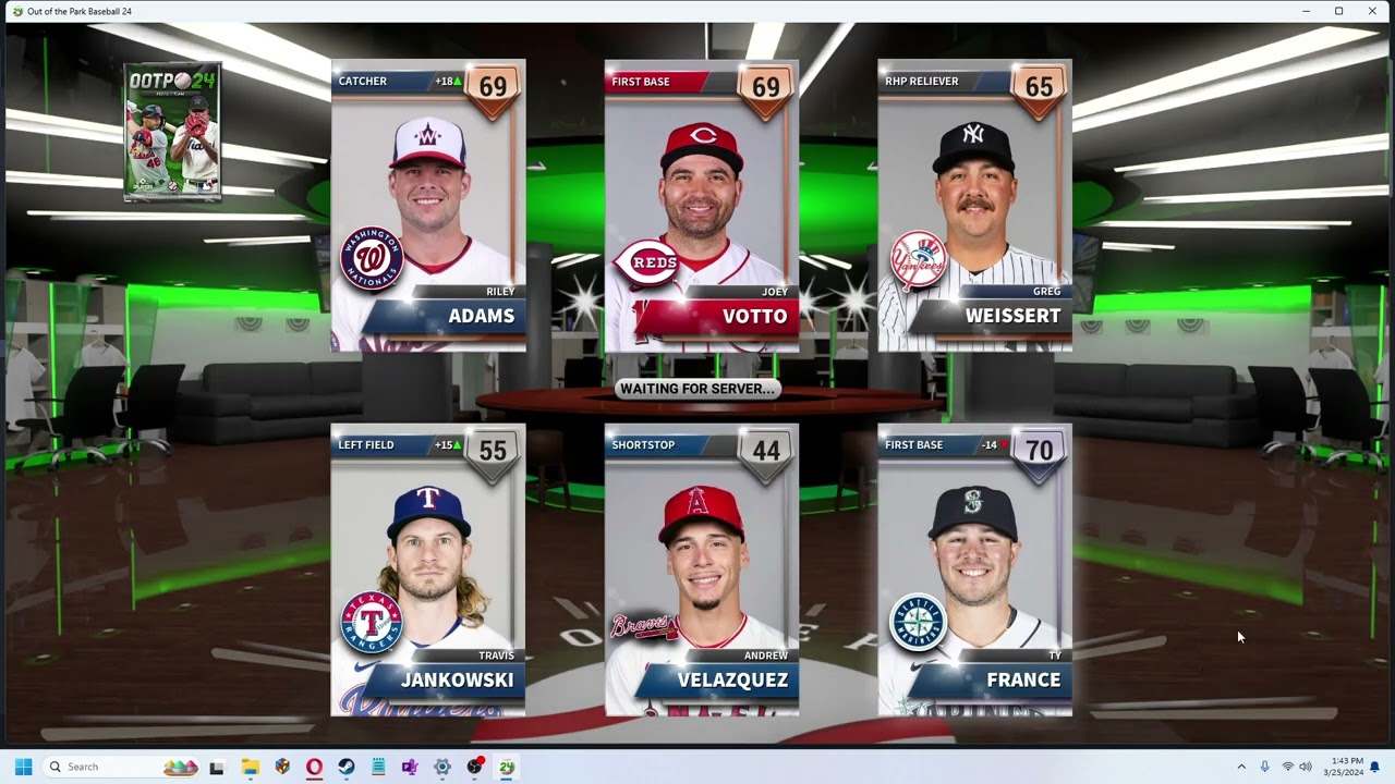 20 packs in Out of the Park 24 - Perfect Team