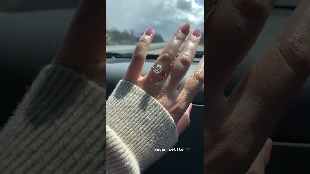 Radiant Cut Diamond Solitaire Engagement Ring For Women | Lab Grown Diamond | 