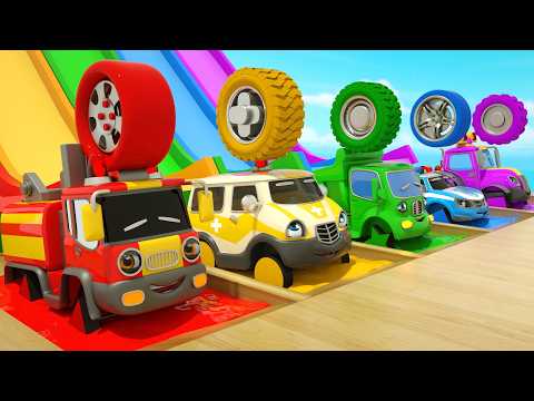 Color Wheels & Sing a Song! - Wheels On the Bus songs and explore the colors - Baby Nursery Rhymes