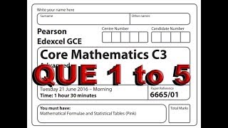 GCE C3 JUNE 16 Part 1