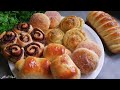 من عجينة واحدة هنعمل تشكيلة معجنات رائعة دوناتس شوريك سينابون بريوش فطاير العجينة السحرية