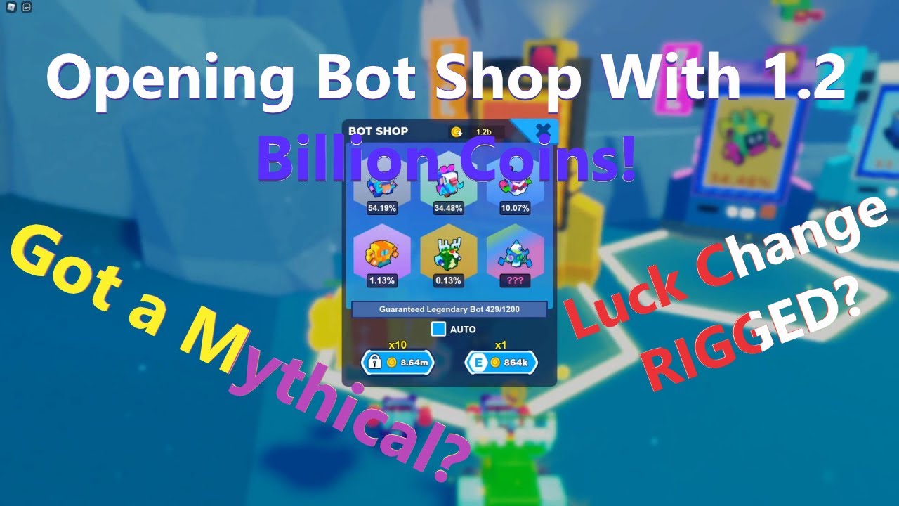 Roblox Bot Clash Opening 1.2 Billion Worth's Of Coins On A Bot Shop