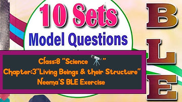 Class:8 Science 🔭 Chapter:3 "Exercise" Living Beings & their Structure"part2" #science