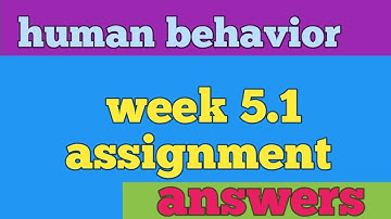 @Assignmentanswers1 Human behaviour  week 5.1 assignment answers#swayam #nptel