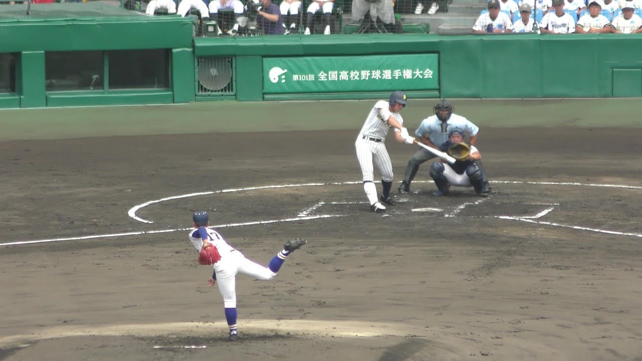 ≪選手権≫甲子園(2019)　明石商業　来田選手(2年)　史上初！春夏連続の先頭打者ホームラン