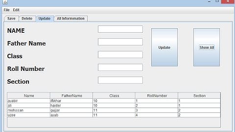 How to use JTable and showing values from database in Urdu Part 6
