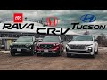 2024 toyota rav4 vs honda crv vs hyundai tucson comparison review  compact suv battle