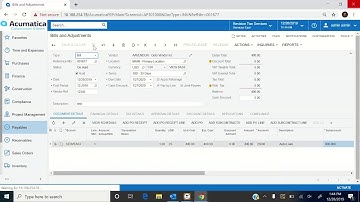 Enter an AP Invoice in Acumatica Construction Edition