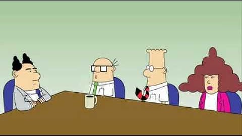 Dilbert Animated Cartoons - Wally and his Work and Management Book