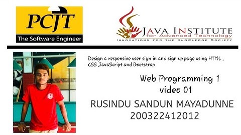 Design a Responsive Sign In and Sign Up page | web Project Task 01 | 1st Year | Java Institute